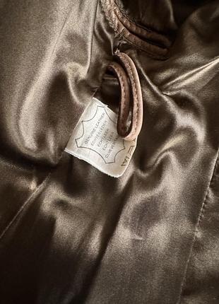 Винтажный блейзер, пиджак кожаный удлиненный кожа3 фото