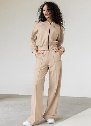 Женский костюм 9 цветов  ⁇  бомбер и штаны палаццо