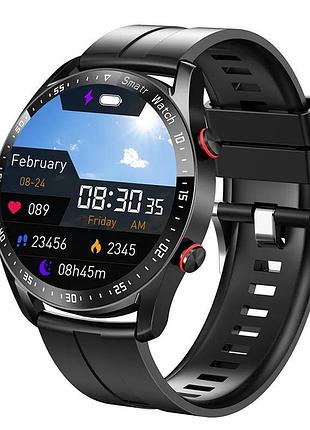 Мужские умные смарт часы smart watch / фитнес браслет трекер lo439-2 черный