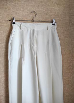 Молочні брюки штани зі складками6 фото