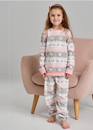 Пижама для девочки с штанами олени 12038a