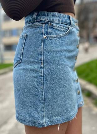Базовая джинсовая мини юбочка