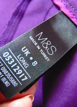 M&s. размер 8 или s. яркие классические брюки для девушки10 фото