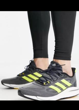 Кросівки бігові adidas supernova grey yellow (gy8315)