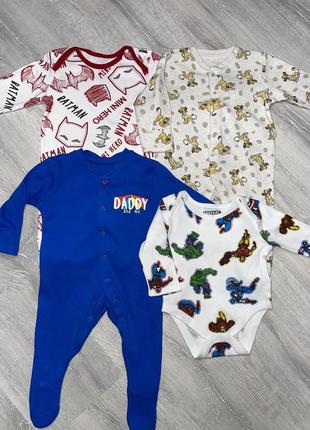 Чоловічки та бодик primark, 0-3 міс