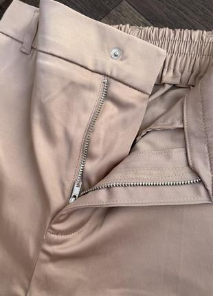 Бежевые карго брюки женские,снизу на заклепках4 фото