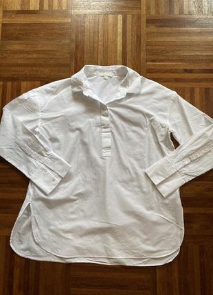 Блуза біла бавовняна сорочка преміум бренду cos 38 швеція 🇸🇪