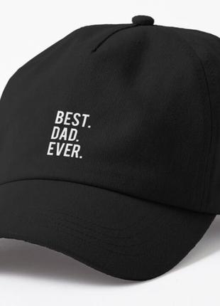 Кепка чоловіча з принтом best dad ever найкращий тато в світі