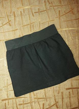 Котонова спідниця, юбка на резинці з карманами4 фото