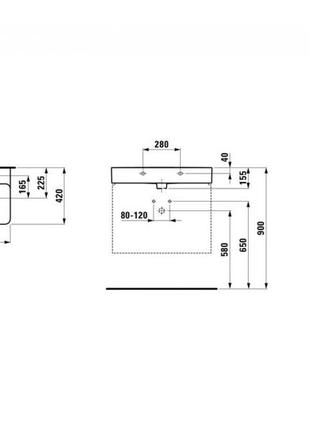 Тумба под раковину laufen base (1028.5) h4023521102611 глянец3 фото