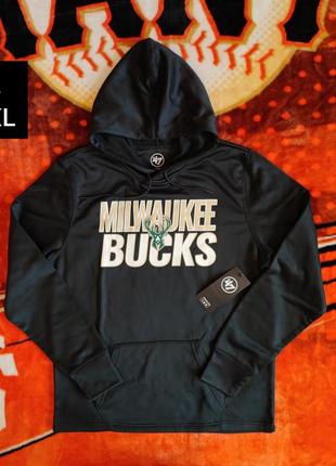 💯🏀 оригінал. худі tech fleece від '47 brand x nba milwaukee bucks.
