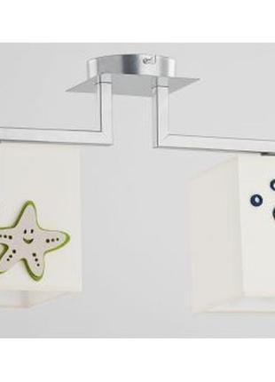 Светильник детский, потолочная люстра в детскую комнату на 2 лампочки