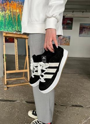 Чоловічі кросівки adidas чорний/білий сезон весна-осінь6 фото
