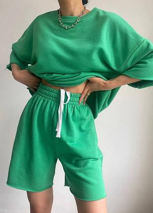 Костюм свободного кроя молочный - серый меланж - пепельный (серый однотон) - черный -...