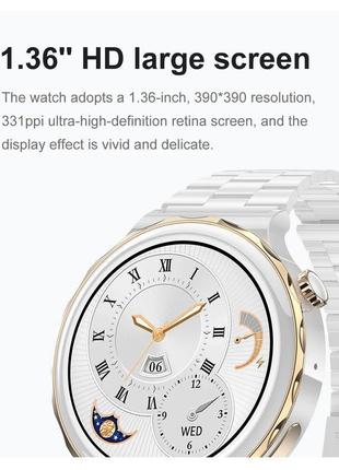 Женские умные смарт часы smart watch / фитнес браслет трекер we454-1 белый4 фото