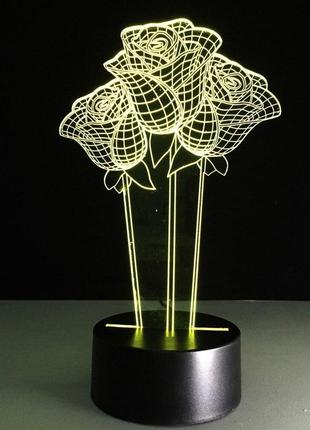 3d світильник троянди, подарунок коханій дівчині, незвичайний подарунок для дівчини,...