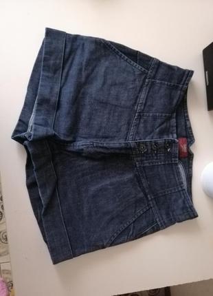 Шорты джинсовые короткие высокая талия1 фото