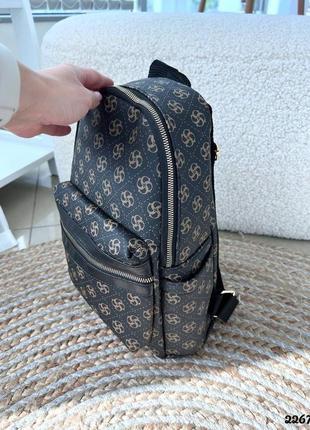 Стильный рюкзак, черный, беж 🌹10 фото
