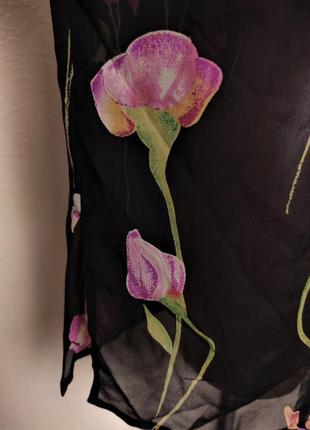 Шелковая блуза цветочный принт peter hahn /5228/5 фото