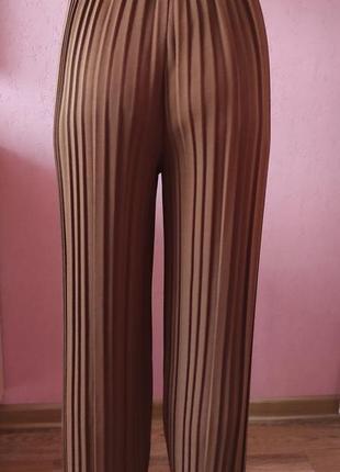 Брендовые плиссированные штаны брюки плиссе с эластичной талией3 фото
