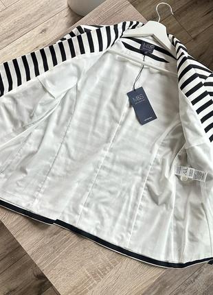 Жакет пиджак в черно-белую полоску marks &amp; spencer2 фото