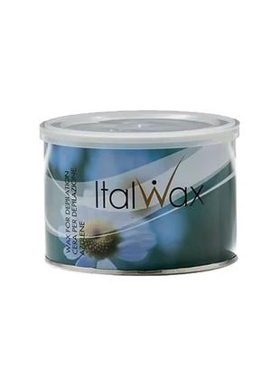 Теплый воск в банке для депиляции italwax, азулен, 400 мл