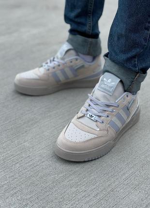 Кросівки adidas forum beige/blue.