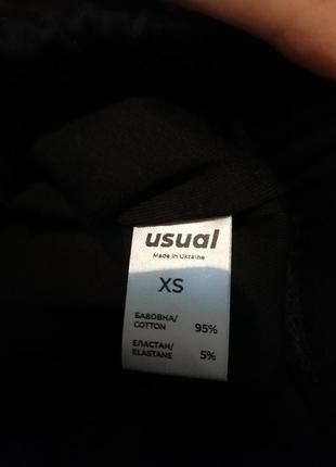 Базовый хлопковый плотный топ чёрный xs s usual clth4 фото