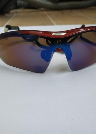 Спортивные тактические солнцезащитные велокуляры rockbros polarized 5 в 1, uv4004 фото