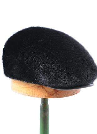 Зимняя мужская меховая кепка реглан из меха нерпы3 фото
