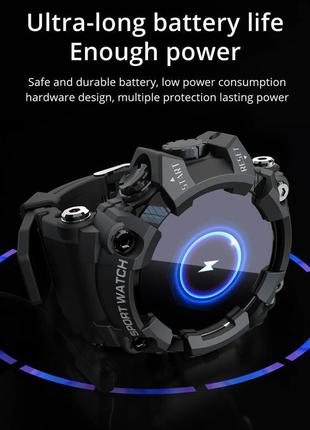Чоловічий розумний смарт-годинник smart watch/фітнес браслет трекер dws745 чорний2 фото