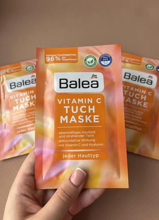 Balea vitamin c tuch maske- тканевая маска для лица с витамином с