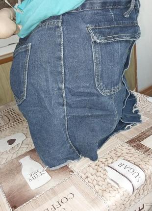 Стильна джинсова спідничка на ґудзиках5 фото
