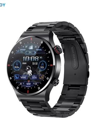 Мужские умные смарт часы smart watch / фитнес браслет трекер dk902-f черный1 фото