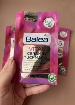 Balea vital ceramid tuch maske - відновлююча тканинна маска для обличчя з керамідами