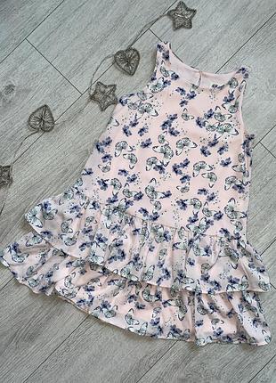 Сарафан сукня для дівчинки з метеликами  h&m 7-8 років