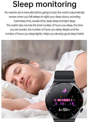 Мужские умные смарт часы smart watch / фитнес браслет трекер dk902-k черный5 фото