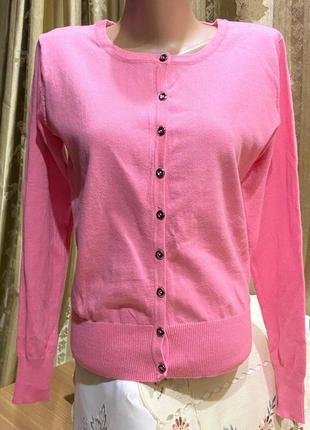 Нежно -розовый кардиган на пуговицах/ 80% cotton/от известного бренда  / atmosphere/ирландия4 фото