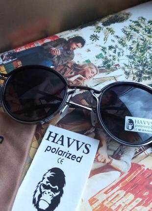 Сонячні жіночі чоловічі унісекс круглі окуляри з поляризацією бренду havvs італія1 фото