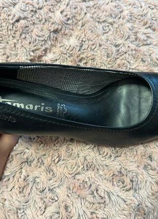Сапоги туфли черные лодочки натуральная кожа tamaris3 фото