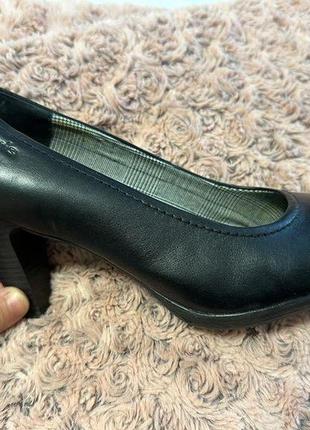 Сапоги туфли черные лодочки натуральная кожа tamaris4 фото
