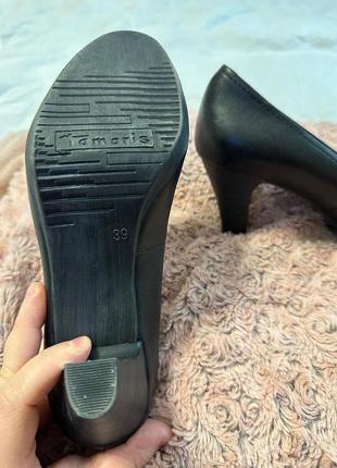 Сапоги туфли черные лодочки натуральная кожа tamaris5 фото