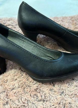 Сапоги туфли черные лодочки натуральная кожа tamaris6 фото