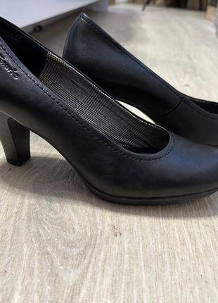 Сапоги туфли черные лодочки натуральная кожа tamaris8 фото