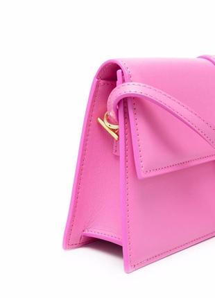 Оригінальна рожева сумочка jacquemus оригінал шкіра женская розовая сумка кожа5 фото