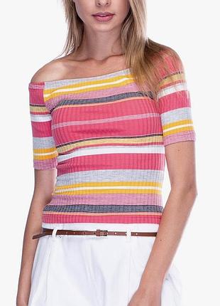 Топ кофточка в рубчик полоска