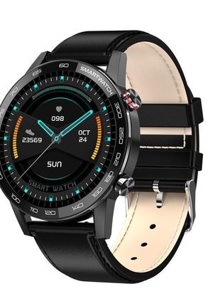 Чоловічий розумний смарт-годинник smart watch/фітнес браслет трекер qd183-w чорний