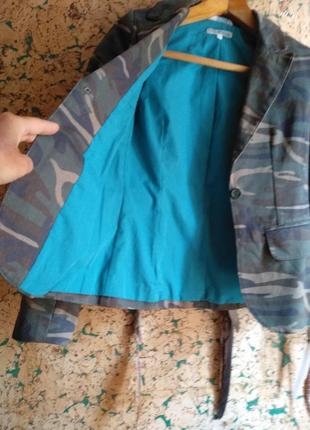 Пиджак из  камуфляжной ткани4 фото
