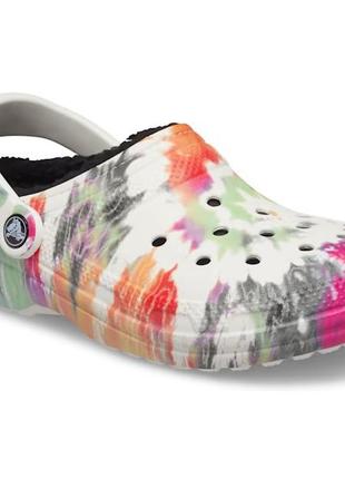 Сабо crocs classic tie dye lined, w92 фото