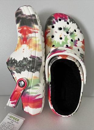 Сабо crocs classic tie dye lined, w910 фото